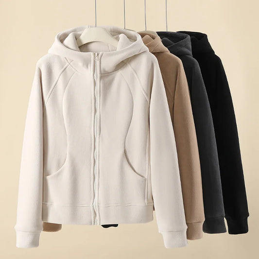 The Hooded zipper leisure sports jacket
