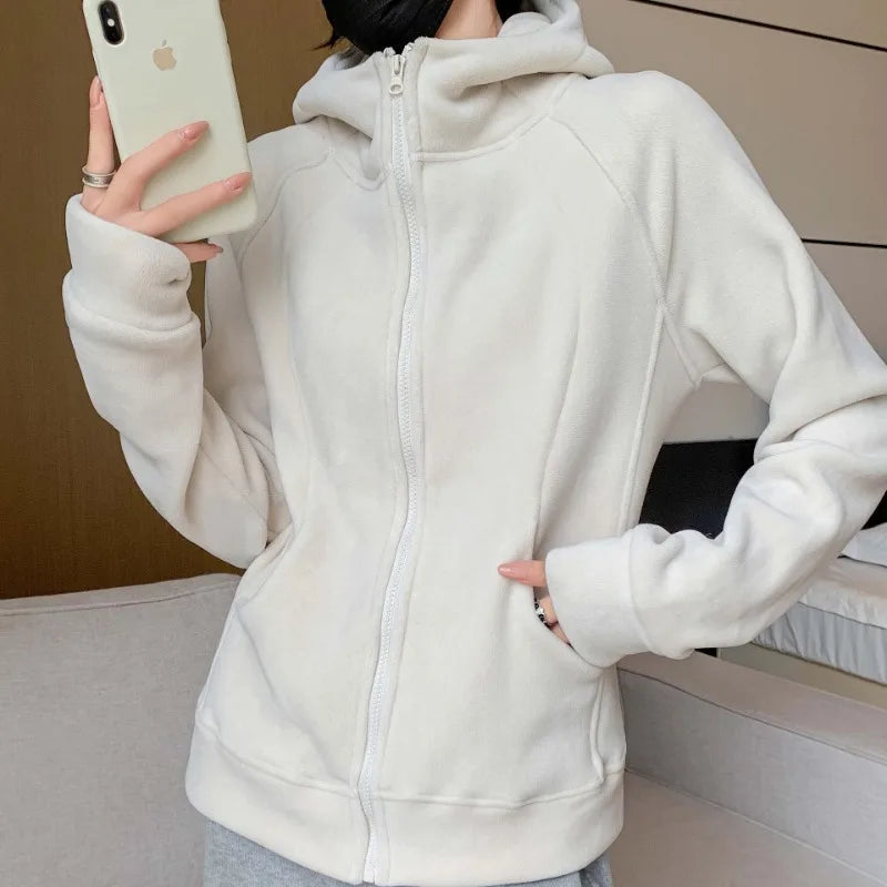 The Hooded zipper leisure sports jacket
