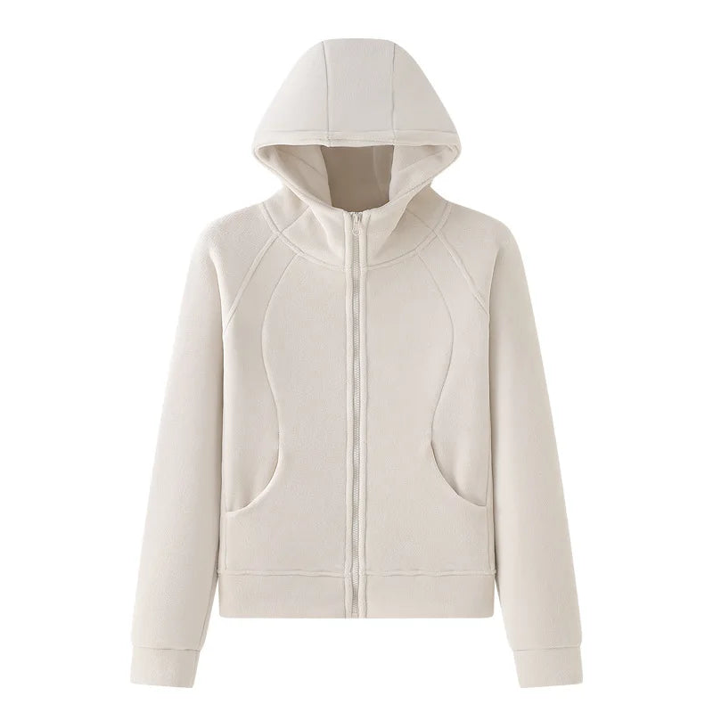 The Hooded zipper leisure sports jacket