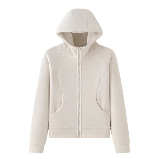 The Hooded zipper leisure sports jacket